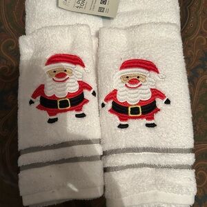 Festive Santa Claus Towel set, small yard flag